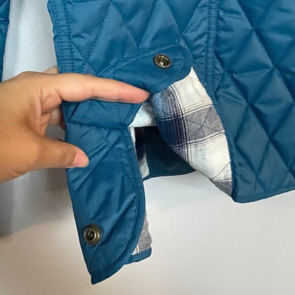 L.L. Bean Signature Quilted Teal Jacket size 6 - Picture 7 of 11